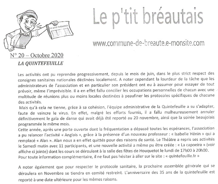 Article du Petit Bréautais